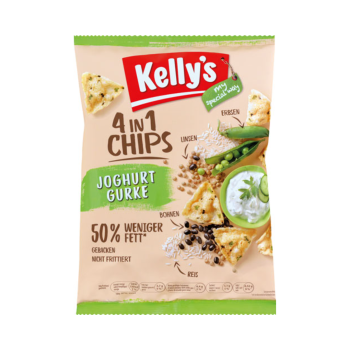 Kelly's 4in1 Chips Joghurt­Gurke, 50 % weniger Fett, 70g